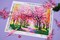 Cherry Blossom Trees Diamond Painting Kit, Fun DIY Crafts for Adults, Round Diamond Art Canvas, 17" x 13" (42.6 cm x 32.8 cm)